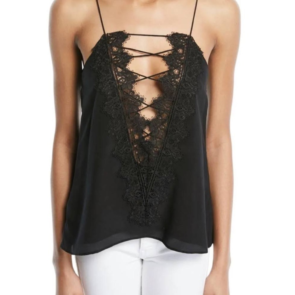 Cami NYC Charlie Reversible Silk Top in Black (Size XS)